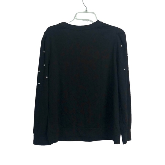 Como Vintage Black Sweater With Faux Pearl Detail. Size M NEW - Picture 4 of 8